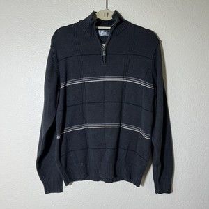 Oscar Dela Renta  Mens Sweater Size Large 1/4 Zip Pullover